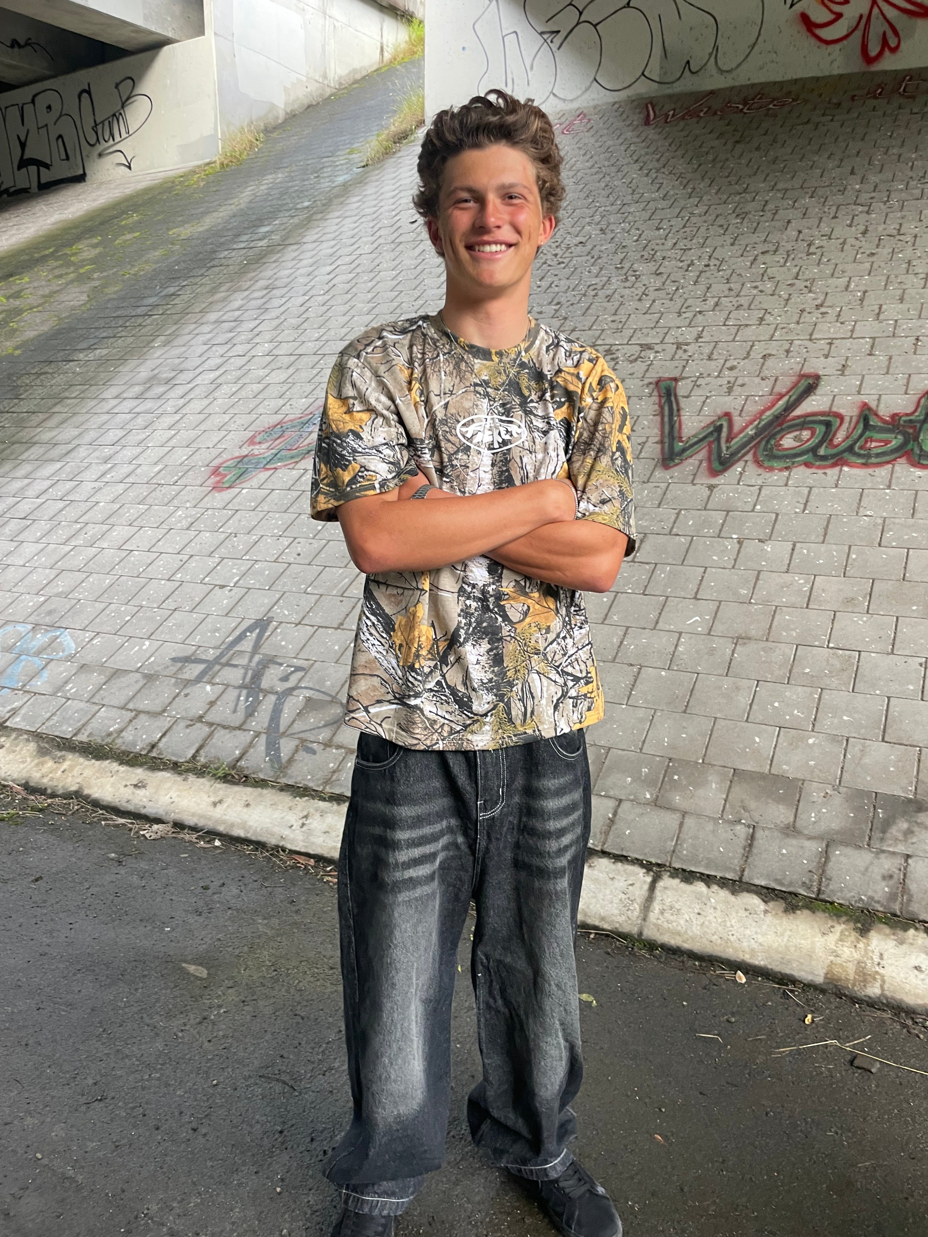 encircled logo camo tee